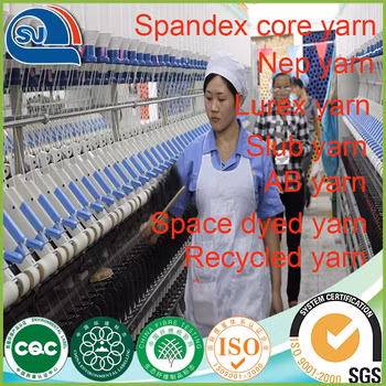 Tt Tr Tc Cr PV PE Pr Filato misto viscosa cotone poliestere rayon tinto bianco grezzo (5s~120s) (Certificato: Oeko
